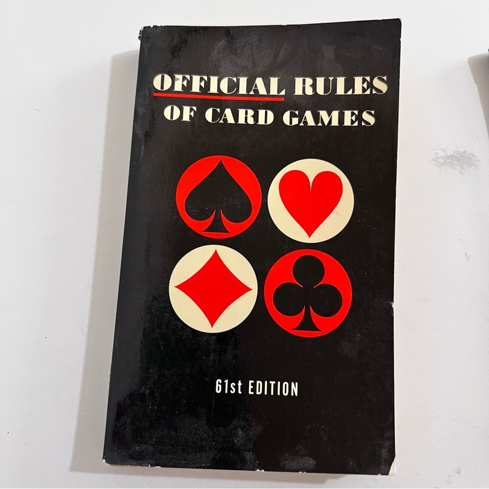 Vintage Official Rules of Card Games 61st Edition Paperback Book